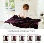 NANPIPER Sherpa Blanket for Couch, Warm and Lightweight Throw, Soft Fuzzy Plush Fleece for Winter, Plum Purple 50x60 Inches - Image 6