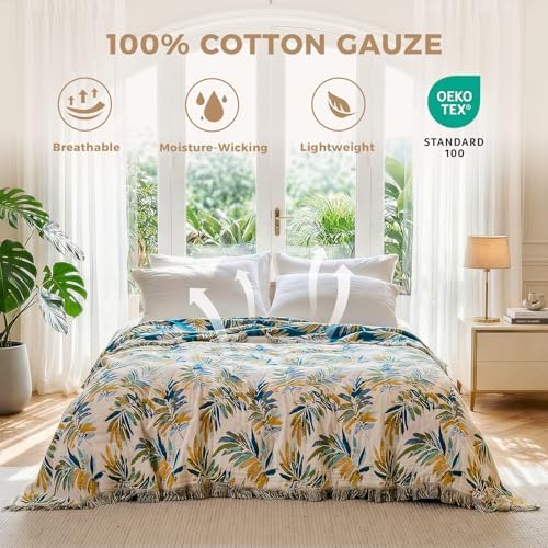 LUTBM Boho Throw Blanket for Bed 60"x80", All Season Cotton Couch Blankets - Image 2