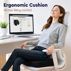TushGuard Seat Cushion, Memory Foam Office Chair Cushion - Grey, XXX-Large - Image 4