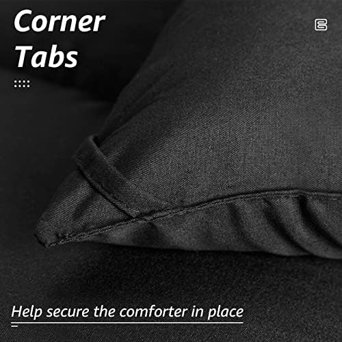 HYLEORY All Season Twin Size Bed Comforter - Cooling Down Alternative Quilted Duvet Insert with Corner Tabs - Winter Warm - Machine Washable - Dark Grey - Image 4