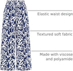 PRETTYGARDEN Womens Pants Elastic Waist Striped Lightweight Palazzo Pant - Image 4