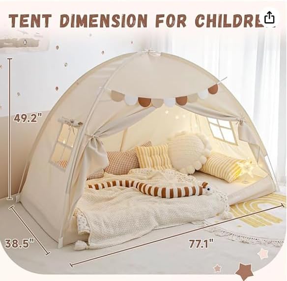 Twin Bed Tent Canopy for Kids Toddler Tents Indoor Bed Bunk Sleep Tents - Image 6