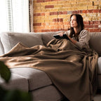 Arcturus Bighorn 100% Virgin Wool Blanket | Heirloom-Quality Wool Bedding for Home & Cabin | Warm, Thick & Durable (Twin Size, Mocha) - Image 4