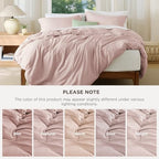 Bedsure Duvet Cover Full Size, 3Pcs Double Brushed Bedding Set, Rose Pink - Image 5