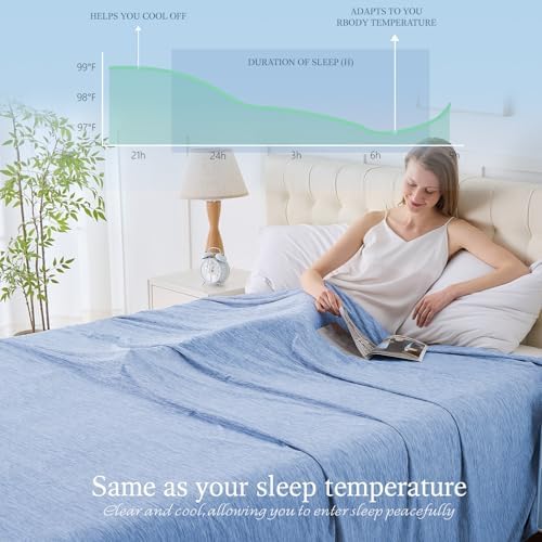 Cooling Blanket King Size, 90"x108" Cooling Blankets for Hot Sleepers, Cold Blanket Thin Lightweight Breathable Soft for Couch Bed, Lightweight Blanket Keep Cool for Night Sweats - Image 3