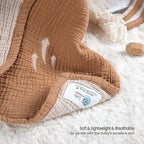 lulumoon Muslin Baby Blanket Neutral: Cotton Toddler Blanket for Daycare - Image 4