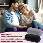 Geelin 2 Pcs Micro Bead Roll Pillow Bolster Neck Support,Grey,Black - Image 4
