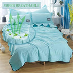 Summer Cooling Comforter, Lightweight Breathable Quilt, Double-Sided Cool Touch Fabric, Year-Round Use(Military Green,39x59in) - Image 2