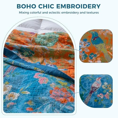 LUTBM Boho Throw Blanket for Couch 50"x60", Cotton Decorative Bed Throw - Image 3