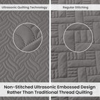 Love's cabin Quilts for Queen Bedspreads, 7 Pieces Bed in a Bag, Grey - Image 3