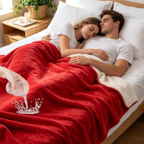 60"x80" Waterproof Blanket for Bed Intimacy, Love Blanket for Couples by Rainmae