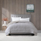 Madison Park Windom Down Alternative Blanket, Premium 3M Scotchgard Moisture Wicking Treatment, Lightweight and Soft Bed Cover For All Season, Diamond Dark Grey Full/Queen by MADISONPARK