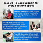 ERGO21 Lumbar Pillow Lower Back Support Cushion for Back Rest, Good Posture, Spine Pain, Long Sitting Hours at Chair, Office, Car Seat, Wheelchair, Large (18" W x 24”x 1.5”) - Image 6