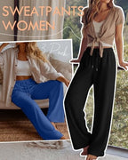 Neer 3 Pack Women's Wide Leg Sweatpants Baggy Pants with Pockets - Image 3