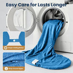 TranquilRelax C Shaped Body Pillow for Side Sleepers, Light Blue-35"*10" - Image 4