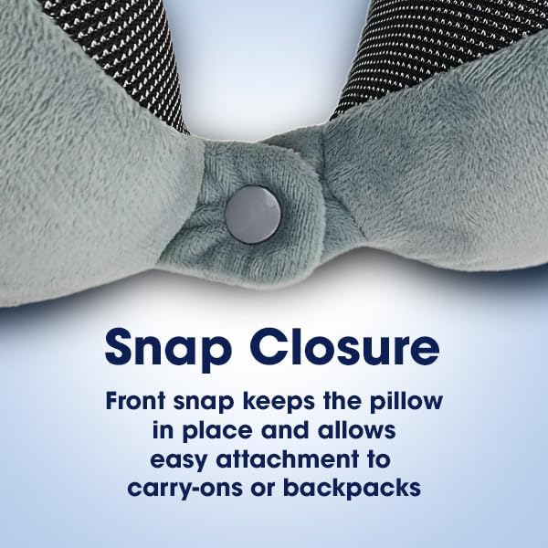 Wolf Essentials 4-Piece Memory Foam Neck Pillow Travel Set – Ergonomic Neck Support Pillow with Eye Mask, Earplugs & Mesh Carrying Case – Comfort for Airplane, Train, or Road Travel - Image 5
