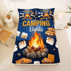 Erosebridal RV Camper Queen Fitted Sheet, Outdoor Camping Themed Bed Set for Kids Girls Boys, Fun Summer Campsite Bedding Sheets Set, Hiking Camping Lover Gifts Teen Adults Room Decor by Erosebridal