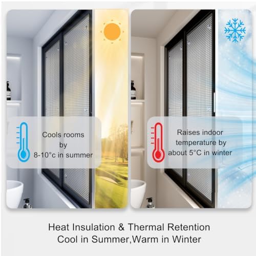 Blackout Window Film Thermal Insulation Cover Heat Blocking, Anti UV Heat Control Reflective Aluminum Foil Sun Blocking Privacy Shade with Suction Cups,Room Darkening for Home Bedroom,32x52 - Image 2