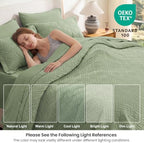 Love's cabin Quilts for Queen Bedspreads, 7 Pieces Bed in a Bag, Sage - Image 5