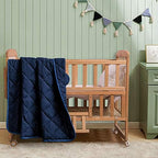 FLXXIE 43x60 Inches Down Alternative Toddler Comforter, Navy Blue - Image 4