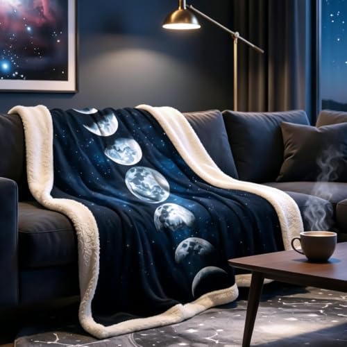 Sleepwish Lunar Eclipse Fleece Throw Blanket for Couch Chair - Image 4