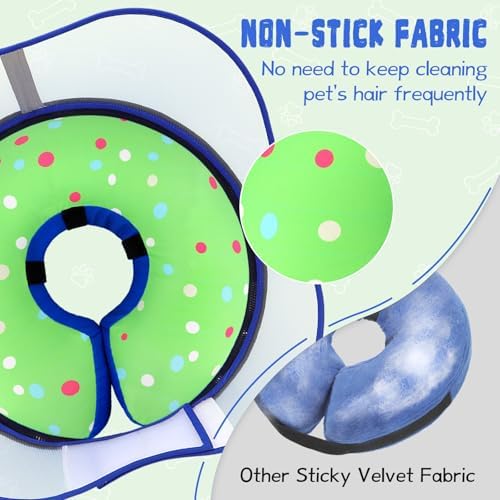 Elevated Inflatable Dog Cone Collar Alternative After Surgery, Dog Donut Collar, Soft Pet Cone to Stop Licking for Small Medium Large Dogs - Image 4