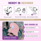 Shopping Cart Seat Cover for Baby, Pink Bows - Image 5