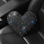 Car Headrest Neck Pillows Rhinestone Automobile Headrest Cover Car Headrest Neck Pillow for Driving with Bling Bling Crystal Car Accessories for Women, Girls and Ladies Black 2 Pieces - Image 5
