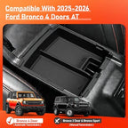 Upgraded Double Layer Center Console Organizer for Ford Bronco 2026 2025 4 Door, Armrest Storage Box with Non-Slip Mat for Bronco Interior Accessories (Not Compatible with Sport/2 Door) - Image 3