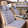 Luxury Thickened Plush Car Seat Cushion Set,Soft Fluffy Protector Warm Faux Rabbit Fur Non-Slip Front and Back Seat Covers (Gray,9pcs) by EDVKLNG