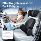 BEBAS Lumbar Support Pillow for Car, Memory Foam Back Cushion for Driving - Image 2