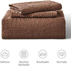 Love's cabin Oversized King Size Quilt Bedding Set Brown Bedspreads - Oversized King Lightweight Bedspread Comforter - Coin Pattern Coverlet for All Season - 3 Pieces (1 Quilt, 2 Pillow Shams) - Image 7