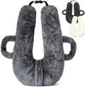 Plzpik Car Pillow for Kids, Removable, Washable Pillowcases and Pillow Inserts(The only Upgrade on the Market),Travel Pillow for Car Sleeping (Darkgray) by Plzpik