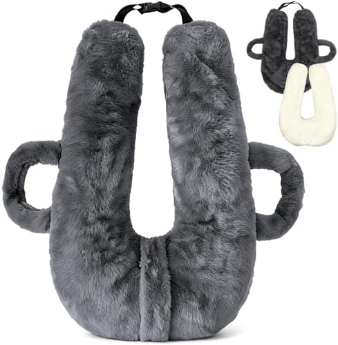 Plzpik Car Pillow for Kids, Removable, Washable Pillowcases and Pillow Inserts(The only Upgrade on the Market),Travel Pillow for Car Sleeping (Darkgray) by Plzpik