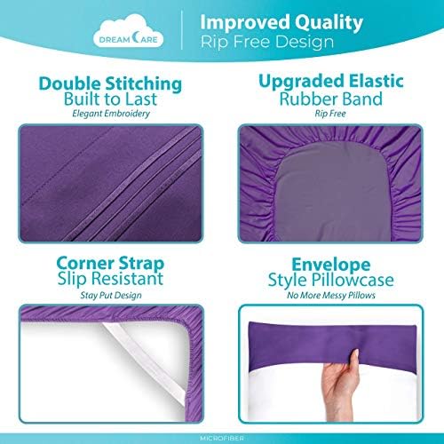 DREAMCARE Full Size Sheets - 6 pcs Breathable Cooling Sheets Full Size Bed - Image 6