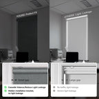 Boolegon Blackout Roller Shades for Windows, Grey, 21" W x 48" H. - Image 4