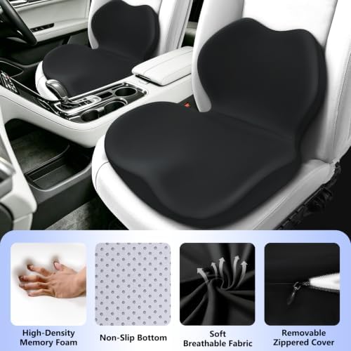 Memory Foam Car Seat Cushion with Lumbar Support Pillow,Driver Seat Cushion - Image 6