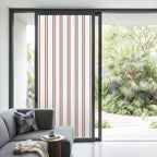 Window Privacy Film Frosted, Red Striped Non-Adhesive Static Cling Window Tint, Modern Stripes Farmhouse Simples Rustic Insulated Windows Frosted Films for Living Room, 35.4 x 78.7 Inches - Image 2