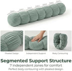Pat. Pend. Long Body Pillow for Side Sleepers, 59 Inch, Green - Image 4