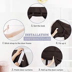 RYB HOME 2 Panels Blackout French Door Curtains for Front Back Glass Door - Image 2