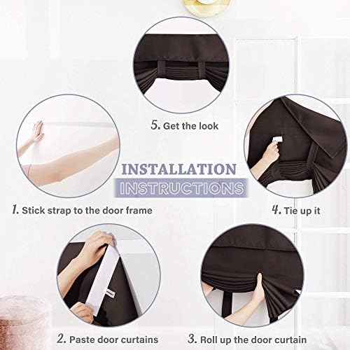 RYB HOME 2 Panels Blackout French Door Curtains for Front Back Glass Door - Image 2