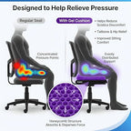 Extra Thick Large Pure Gel Seat Cushion for Long Sitting, Breathable Comfort Cushion for Back, Sciatica, Tailbone & Hip Pain Relief, Washable Portable Cushion for Office Chair, Car, Wheelchair - Image 4