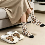 Jeiento Womens Fuzzy Slipper and Socks Winter Warm Gifts for Mom,Wam Cozy Indoor Socks Comfort Home Shoes - Image 3