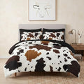 WeCozy Twin Comforter Set with Sheets, 5 Pieces Cowhide Cow Bedding by WeCozyHomeDecor