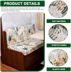 CRFATOP RV Dinette Cushion Covers Soft 4pc Camper Booth Seat Slipcover,34 - Image 2