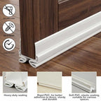 Yaocom 2strip 32" Vinyl U Shape Door Bottom Seal Slide on Door Sweep, White - Image 3