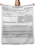 DD Form 214 Throw Blanket Veterans-Blankets for Men Women by Unknown