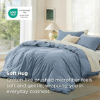 Bedsure Duvet Cover Full Size, 3Pcs Double Brushed Bedding Set, Dusty Blue - Image 2