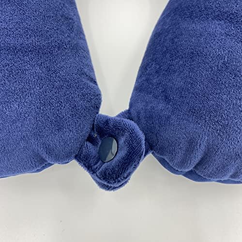 Bookishbunny 2pks U Shape Microbead Travel Neck Pillows Neck Head Support Airplane Bus Train Car Traveling Driving (Navy) - Image 3