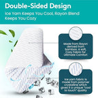 BLISSBURY Cooling Stomach Sleeper Pillow, Low Loft Memory Foam, 3.3 Inch - Image 3